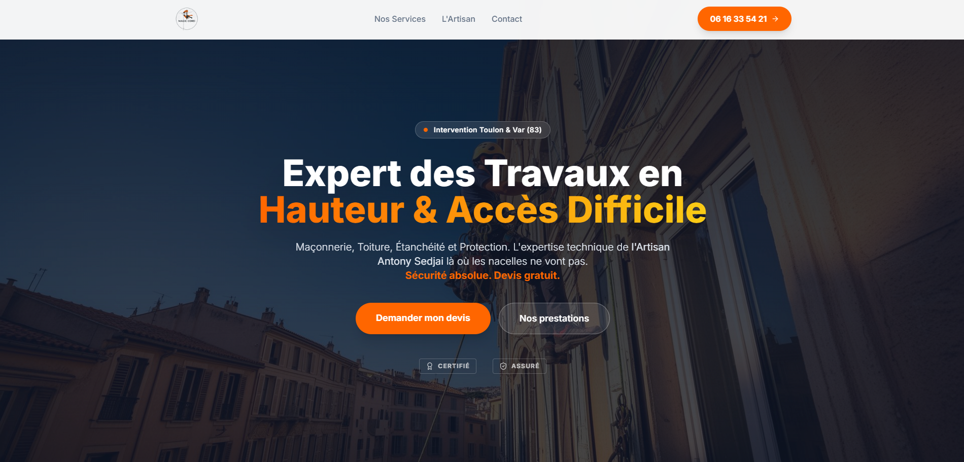 MagicCord — Travaux en hauteur
